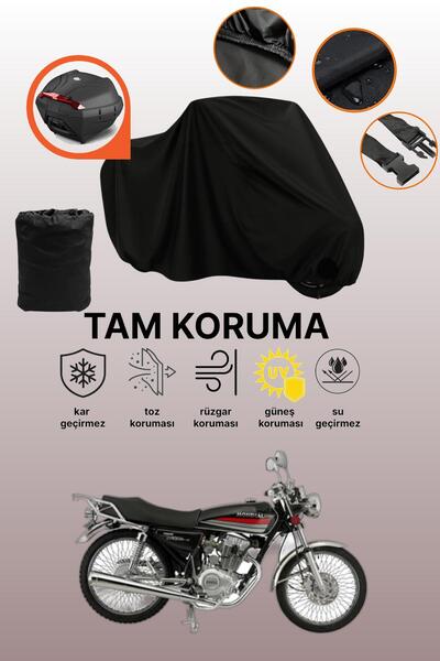 dokaca Black Rear Bag Compatible Mondial 175 Masti X Compatible Motorcycle Ta...