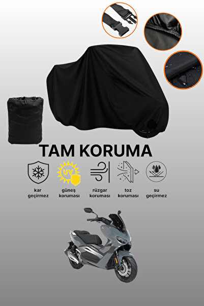 dokaca Black Rks Vieste 249 Compatible Motor Cover, Protective Cover, Motorcy...