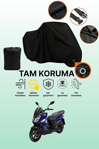 dokaca مظلة دراجة نارية متوافقة مع SYM Jet 14 200i ABS متوافقة مع قفل أسود