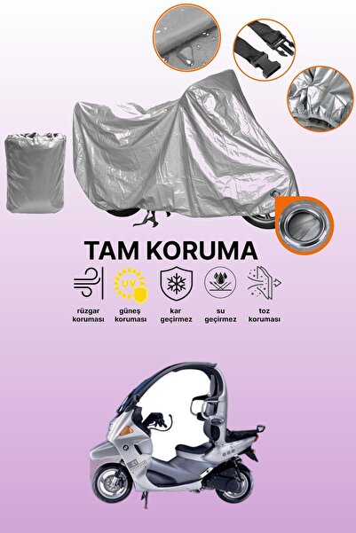 dokaca Bmw C1 Compatible Engine Tarpaulin Compatible with Gray Lock