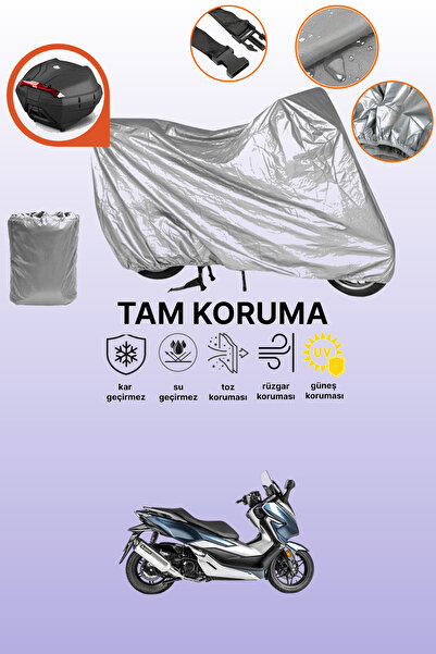 dokaca حقيبة خلفية رمادية متوافقة مع هوندا فورزا 250، غطاء واقي للدراجة النارية