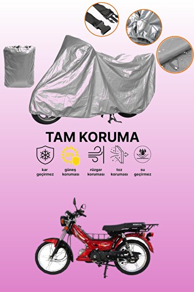 dokaca حقيبة خلفية رمادية اللون وقماش دراجة نارية متوافق مع قفل مونديال 100 ه...