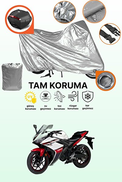 dokaca حقيبة خلفية وقفل رمادي متوافقة مع ياماها YZF R125، غطاء حماية للدراجات...