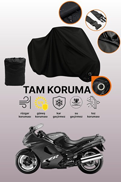 dokaca قماش دراجة نارية متوافق مع كاواساكي ZZR 1100 متوافق مع القفل الأسود