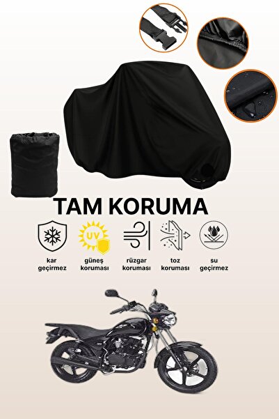 dokaca Black Kanuni Terry Compatible Motorcycle Cover, Protective Cover, Moto...
