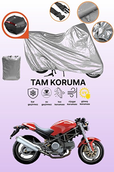 dokaca حقيبة خلفية رمادية متوافقة مع دراجة دوكاتي مونستر 620ie، غطاء واقي للد...