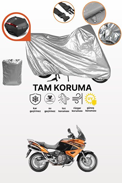 dokaca حقيبة خلفية رمادية متوافقة مع هوندا XL 1000V فارادريو، غطاء واقي للدرا...