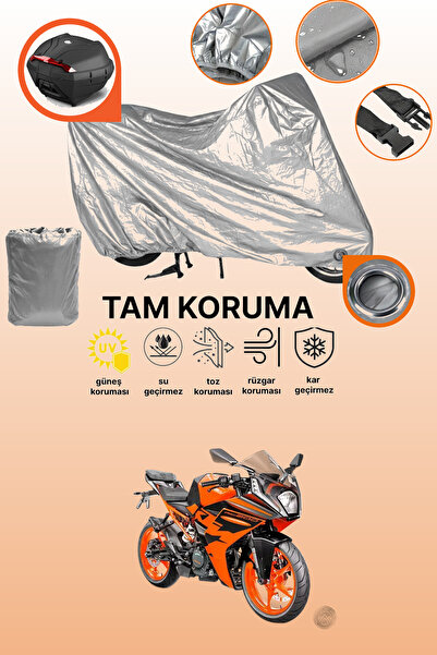 dokaca حقيبة خلفية وقفل باللون الرمادي متوافقة مع KTM 200 RC، غطاء حماية للدر...