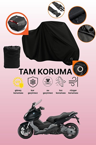 dokaca Black Lock and Tail Bag Compatible Bmw C 600 Sport Compatible Motorcyc...