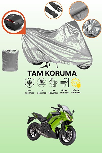 dokaca حقيبة خلفية رمادية متوافقة مع غطاء المحرك المتوافق مع Kawasaki ER-6 F،...