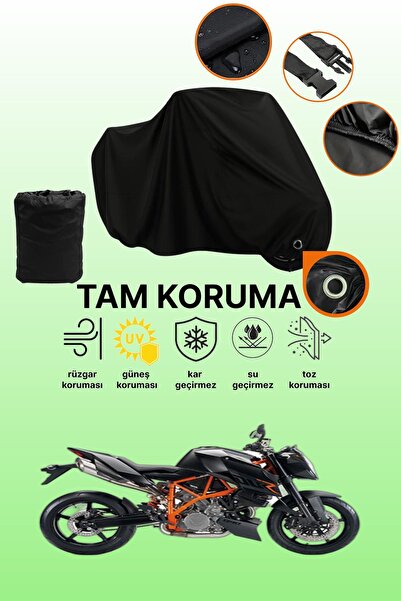 dokaca غطاء دراجة نارية متوافق مع KTM 990 Super Duke، غطاء واقي أسود اللون