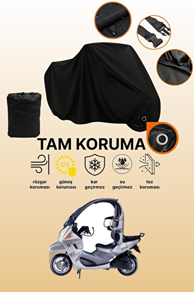 dokaca Black Lock Compatible Bmw C1 Compatible Motorcycle Tarpaulin, Protecti...