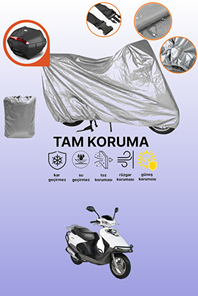 dokaca Gray Rear Bag Compatible Kuba Vn50 Pro Compatible Motor Tarpaulin, Pro...