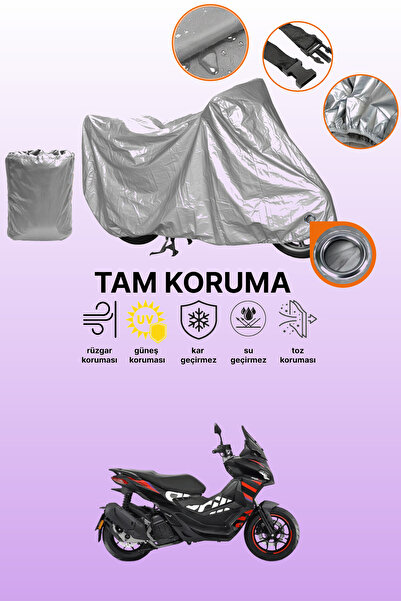 dokaca غطاء دراجة نارية رمادي متوافق مع أبريليا إس آر جي تي 200، غطاء واقي، غ...