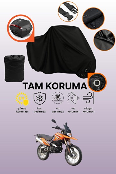 dokaca غطاء دراجة نارية متوافق مع كاديغا KD-250GY مع قفل أسود وحقيبة خلفية، غ...