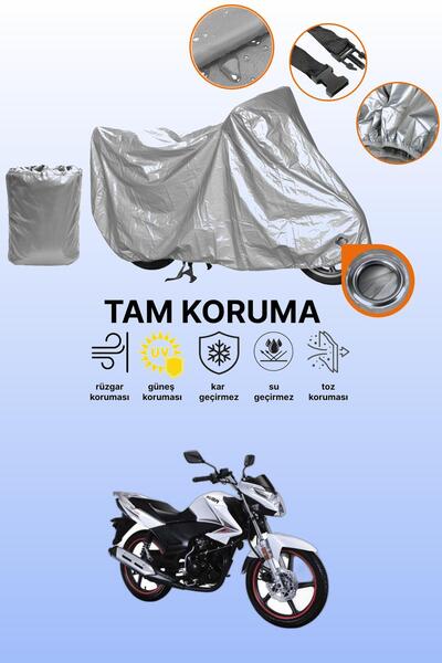dokaca Gray Lock Compatible Kuba Pars Compatible Motorcycle Tarpaulin, Protec...