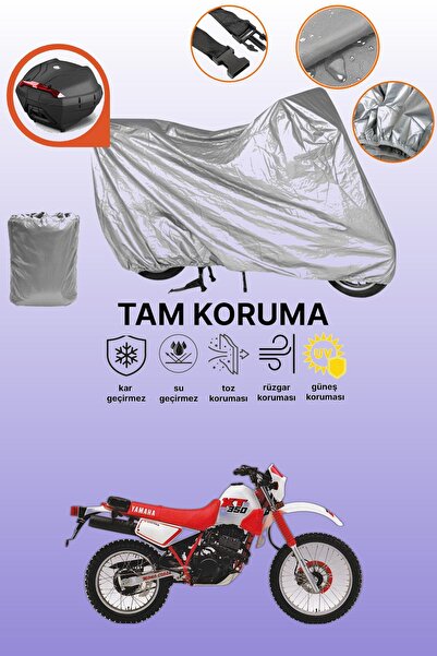 dokaca حقيبة خلفية رمادية متوافقة مع ياماها XT 350، غطاء واقي للدراجة النارية