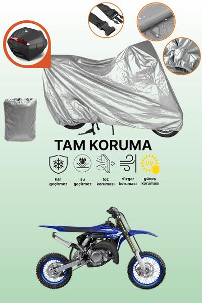 dokaca حقيبة خلفية رمادية متوافقة مع ياماها YZ 65، غطاء واقي للدراجة النارية
