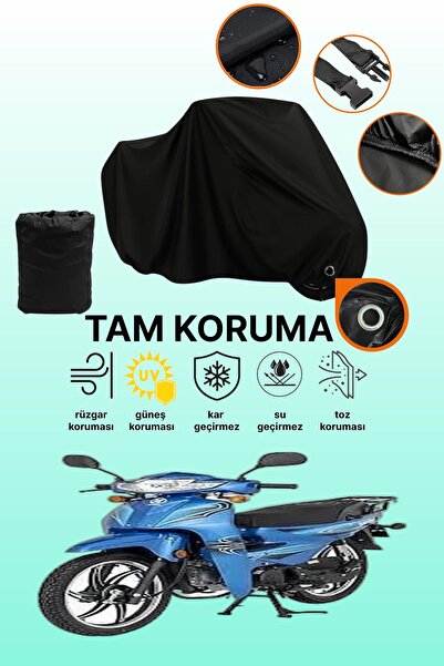 dokaca Black Lock Compatible Bisan Shoppy 50 Compatible Motorcycle Tarpaulin,...