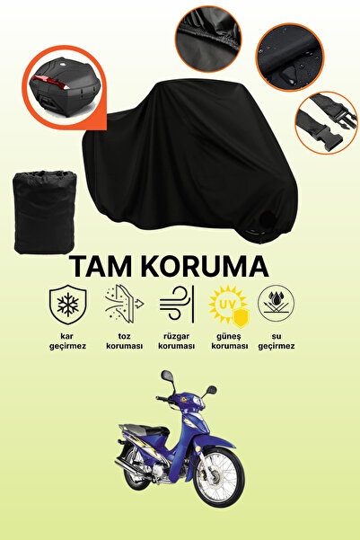 dokaca Kanuni Tigrina 100 Compatible Motorcycle Tarpaulin Compatible with Bla...