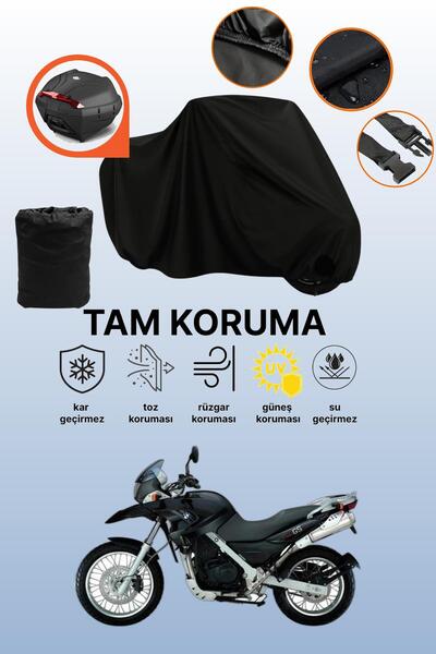 dokaca Black Rear Bag Compatible with Bmw F 650 Gs Compatible Motorcycle Tarp...
