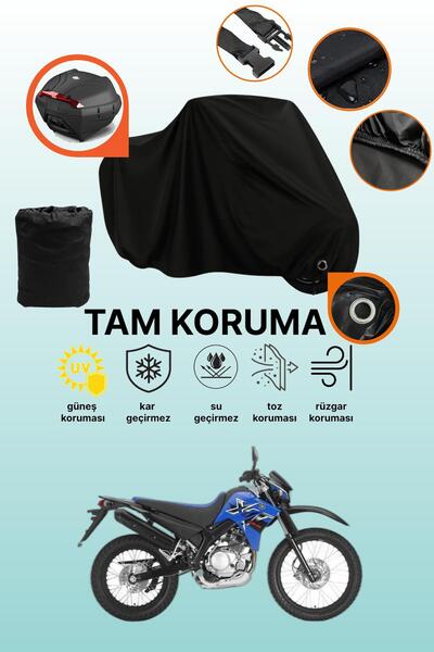 dokaca حقيبة خلفية سوداء وقماش متوافق مع دراجة نارية ياماها XT 125 R