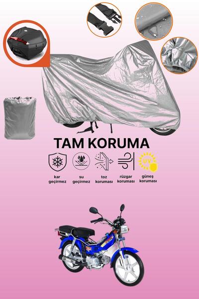 dokaca Gray Rear Bag Compatible Bisan Ceylan Compatible Motorcycle Cover, Pro...