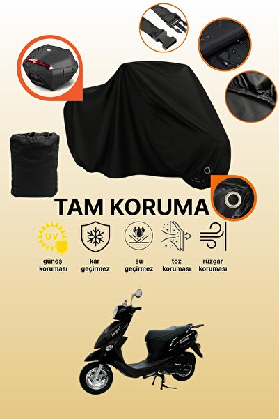 dokaca Black Lock and Tail Bag Compatible Mondial 100 Loyal Compatible Motorc...