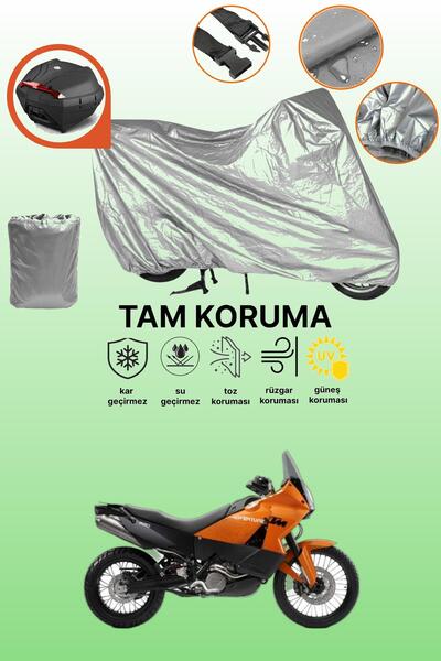 dokaca حقيبة خلفية رمادية متوافقة مع KTM 990 Adventure، غطاء واقي للدراجة الن...