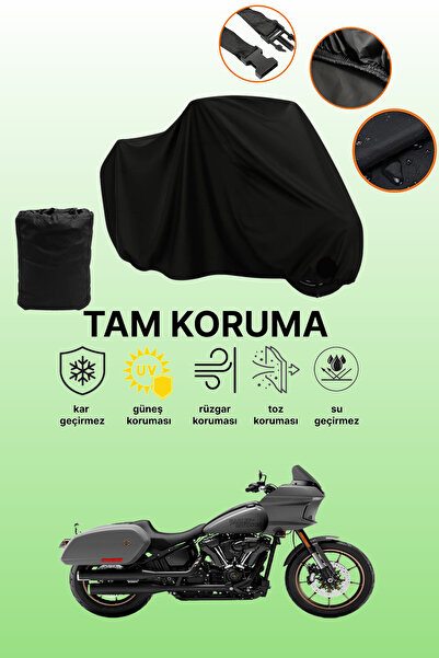 dokaca غطاء محرك متوافق مع دراجة هارلي ديفيدسون لو رايدر إس تي باللون الأسود،...