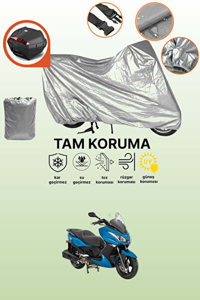 dokaca Gray Rear Bag Compatible with Kanuni Reha 250 Compatible Motorcycle Co...
