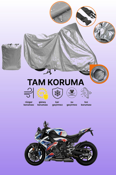 dokaca Grey Lock Compatible Bmw m 1000 Rr Compatible Motorcycle Tarpaulin, Pr...
