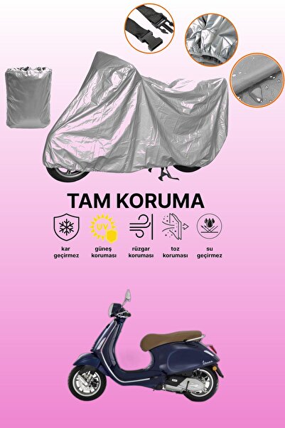 dokaca غطاء دراجة نارية متوافق مع فيسبا بريمافيرا 150 باللون الرمادي، غطاء وا...