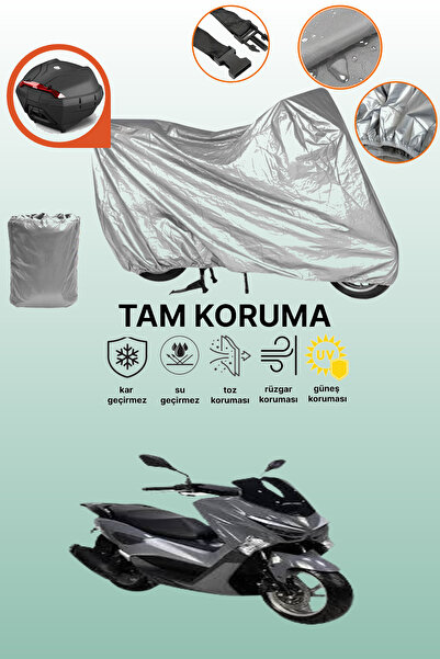 dokaca Gri Arka Çanta Uyumlu Revolt Rsx5 Uyumlu Motor Brandası, Koruyucu Örtü