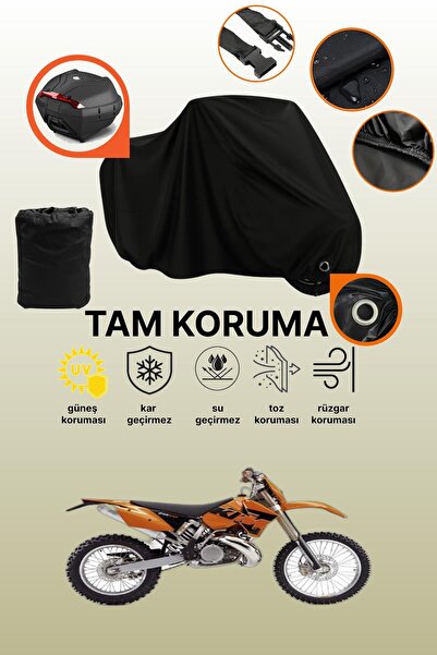 dokaca حقيبة خلفية سوداء متوافقة مع KTM 200 EXC، غطاء دراجة نارية متوافق، غطا...