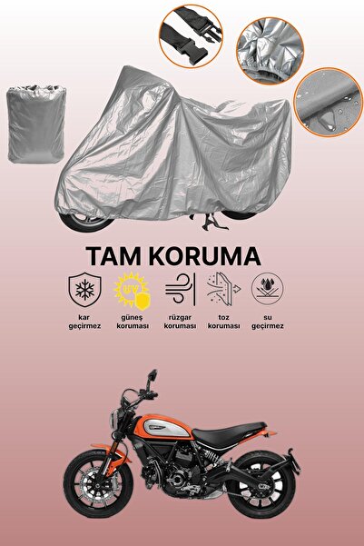 dokaca حقيبة خلفية رمادية اللون وقماش دراجة نارية متوافق مع دوكاتي سكرامبلر أ...