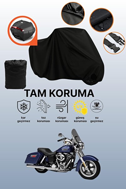 dokaca حقيبة خلفية سوداء متوافقة مع دراجة نارية هارلي ديفيدسون داينا سويتشباك...