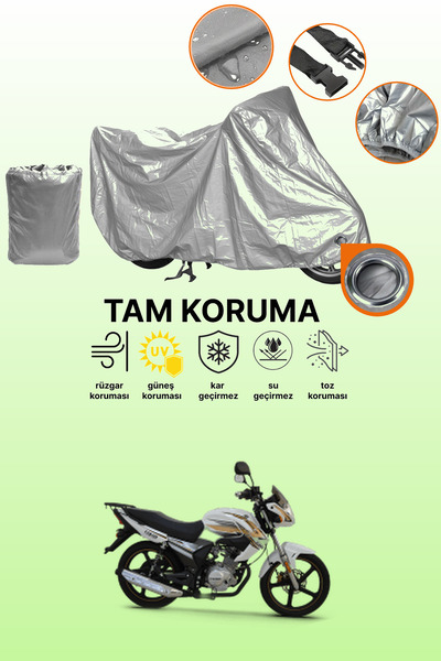 dokaca Gray Lock Compatible Kuba Ravan 139 Compatible Motorcycle Cover, Prote...