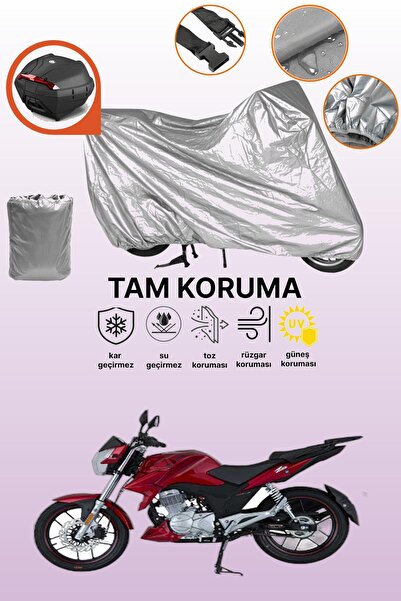 dokaca Gray Rear Bag Compatible Mondial 150 Z-One I Compatible Motorcycle Tar...