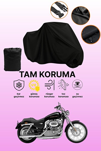 dokaca غطاء حماية متوافق مع دراجة هارلي ديفيدسون سبورتستر كاستم XL883C باللون الأسود، قماش للدراجات النارية