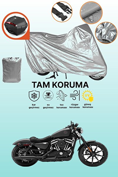 dokaca حقيبة خلفية رمادية متوافقة مع هارلي ديفيدسون سبورتستر آيرون 883، غطاء ...