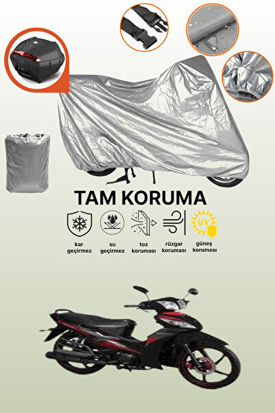 dokaca Gray Rear Bag Compatible Kuba Sj100-16D Compatible Motor Tarpaulin, Pr...