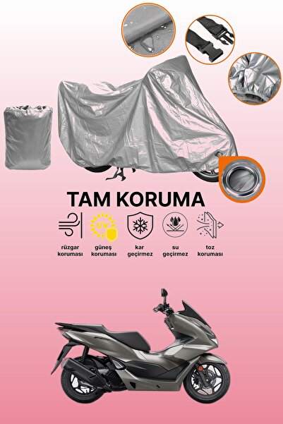dokaca Gray Lock Compatible Honda Pcx150 Compatible Motorcycle Tarpaulin, Pro...