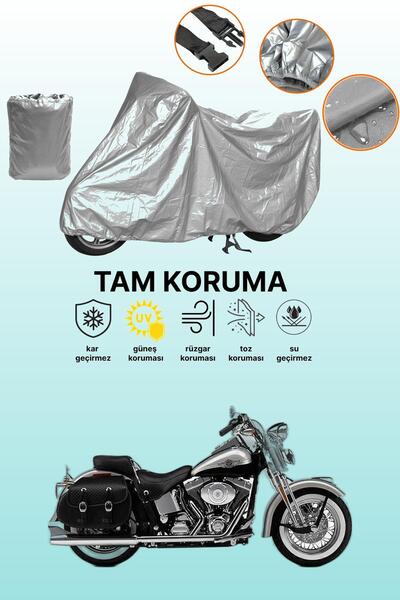 dokaca غطاء دراجة نارية رمادي اللون من نوع هارلي-ديفيدسون هيريتاج سبرينجر FLS...