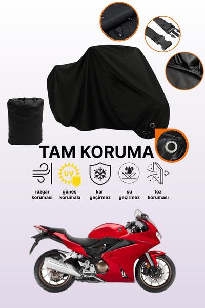 dokaca Black Lock Compatible Honda Vfr 800 Compatible Motorcycle Tarpaulin, P...