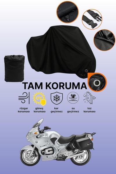 dokaca غطاء دراجة نارية متوافق مع BMW R 1150 RT، غطاء واقي أسود اللون