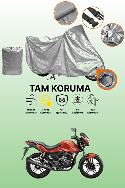 dokaca Gray Lock Compatible Hero Thriller Compatible Motorcycle Cover, Protec...