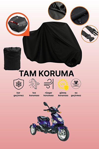 dokaca Black Tail Bag Compatible Kanuni Rabbit 50 Compatible Motorcycle Tarpa...