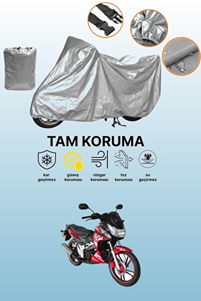 dokaca غطاء دراجة نارية متوافق مع يوكي يارد 130 باللون الرمادي، غطاء واقي، غط...