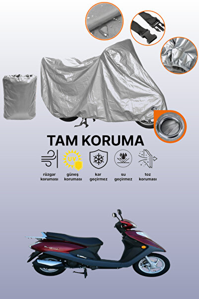 dokaca Gray Lock Compatible Motolux Ceo 110 Compatible Motorcycle Cover, Prot...